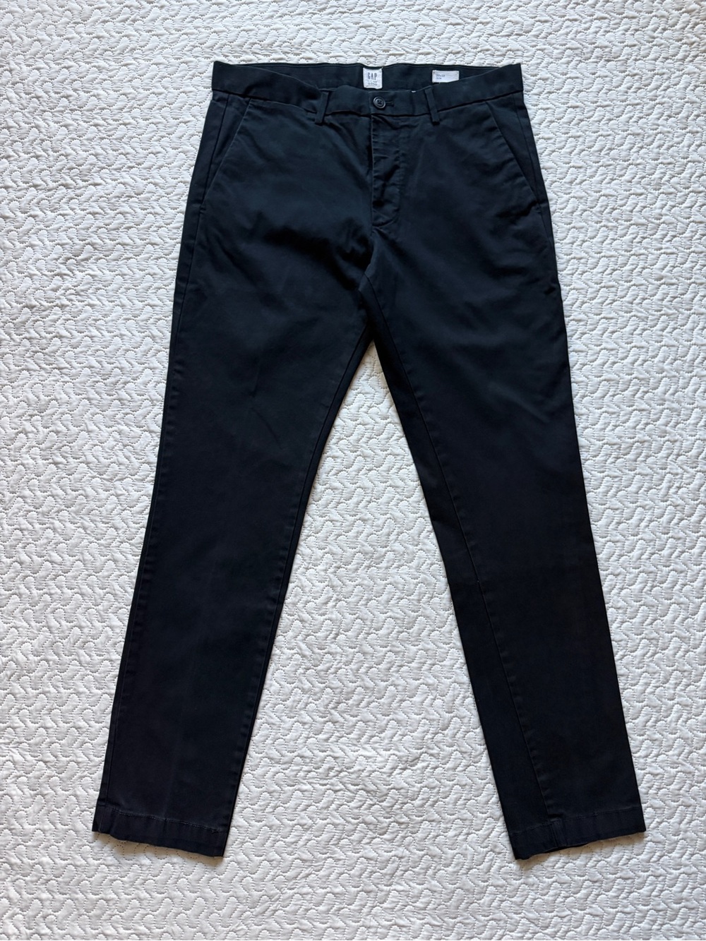 Gap Men’s Slim Fit Chino Pants Black 32x32 Flat Front Casual Dress Pants